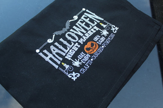 Halloween Night Market Tea Towel