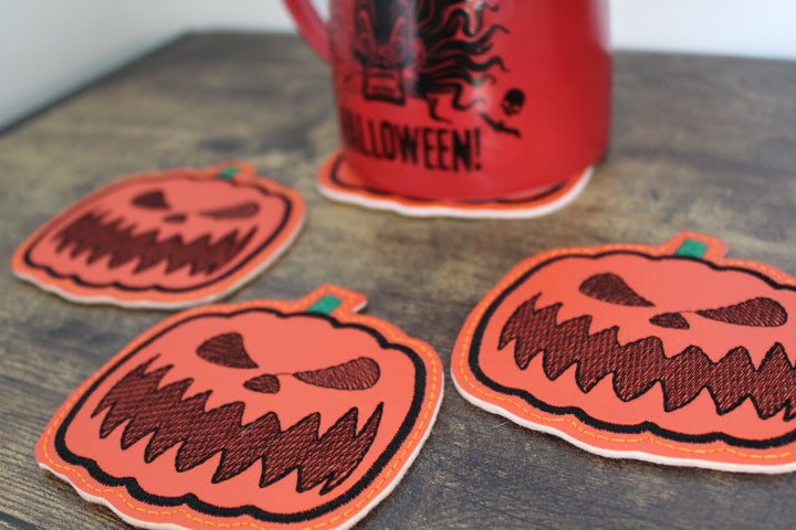 Pumpkin Coasters