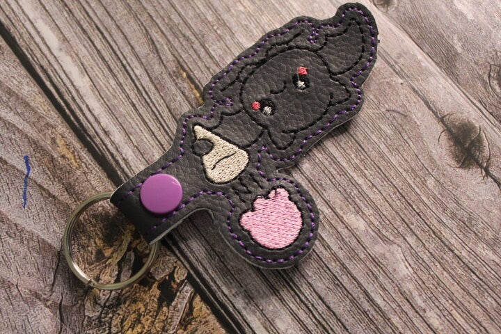 Cute Upside Down Bat Keychain