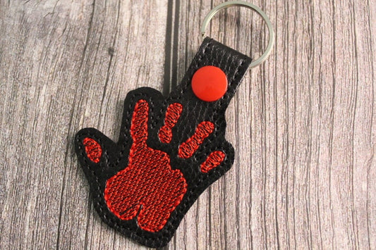 Bloody Handprint Keychain