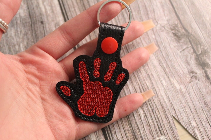 Bloody Handprint Keychain